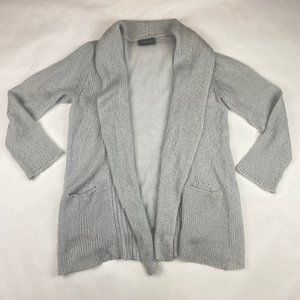 Wooden Ships Light Gray Cardigan Wool/Mohair Fabric Blend Size S/M